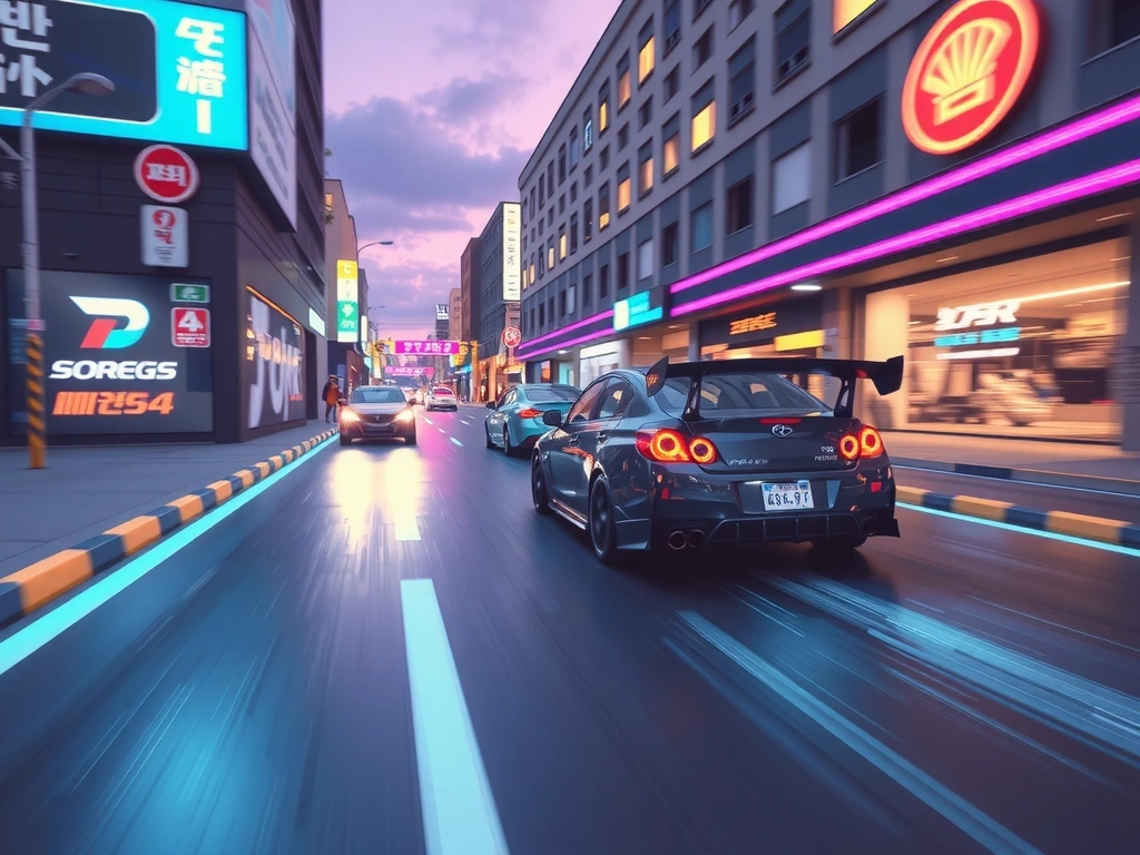 Neon Rush Racing Game Screenshot
